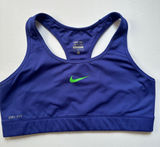 Nike Dri-FIT Sports Bra - Royal Blue and Lime Photo 0
