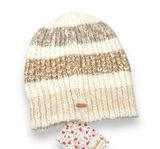 Free People Cozy in Stripes beanie striped cream tan winter hat NEW one size Photo 0