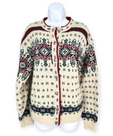 L.L. Bean | Medium | VINTAGE Wool Blend Fair Isle Nordic Button Down Ski Sweater Photo 0