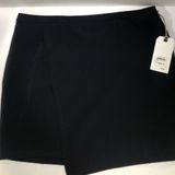 Nordstrom Black Asymmetrical Wrap Mini Skirt Photo 0