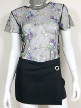 ZARA Black Asymmetrical Wrap Skort/skirt Photo 0