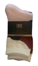 Frye Super Soft Women’s Fuzzy Pink Boots Socks 2 Pair New Photo 0
