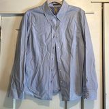 J. McLaughlin  | Blue Long Sleeved Plaid Button Down Shirt Blouse Size 12 Photo 0