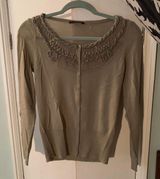 Beige Cardigan with Decals Photo 0