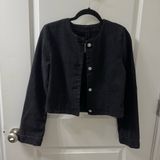 Abercrombie & Fitch Abercrombie Collarless Denim Jacket Photo 0