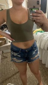 Out From Under Green Crop Top  Photo 0