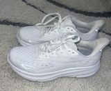 Hoka one one Clifton 9 white womens sneakers 8.5 Photo 0