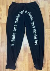 Adika Asoka Black Graphic Sweatpants Photo 0