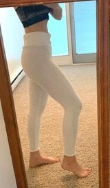 White Cellulite Proof Leggings Size L Photo 0