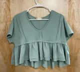 Altar'd State Green Babydoll Top Photo 0