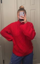 Alison Andrews Long Sleeve Red Sweater Photo 0