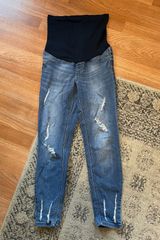 1822 Denim Small Distressed Maternity Skinny Jeans Photo 0