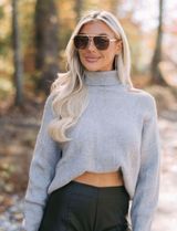 Shoulder Cut Out Turtleneck Photo 0