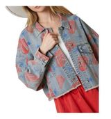 Fantastic Fawn  The Rolling Stones Stars & Tongue Graphic Jacket Size Small NWT Photo 0