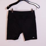 Alo Yoga Women's Goddess Ribbed High-Waist Hot Athletic Running Shorts Black M Photo 0