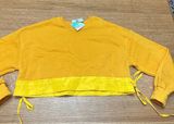 2/$15 Miss Selfie NWT yellow crew neck synch bottom 22” p2p XL Gold Photo 0