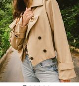 RSQ Womens Crop Trench Coat Photo 0