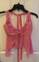 Edikted Sequin Chiffon Split Front Top Photo 0