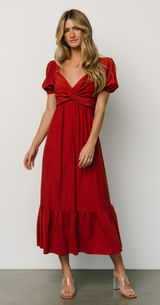 Baltic Born Midi Dress Rust Open Tie Back Photo 0