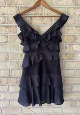 Bardot Babylon Dress US 6 S Black Ruffle Lace Bodycon Party EUC Semi Formal Mini Photo 0