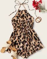 SheIn Cheetah Romper Photo 0