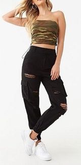 Forever 21 Black Cargo Jogger Photo 0