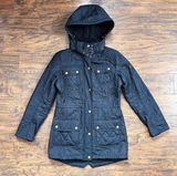 Barbour • Arrow Quilted Parka hooded anorak jacket coat black diamond utility Photo 0
