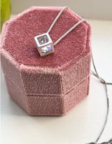 925 Floating Diamond Necklace Photo 0