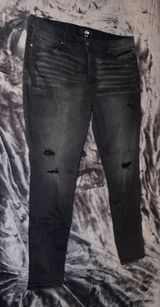 LuLaRoe Black Denim Distressed Skinny Jean Photo 0