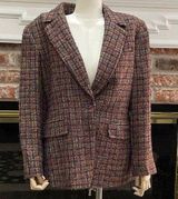 Anne Klein II vintage red plaid blazer / 8 / Excellent condition Photo 0