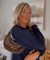 Stunning New Prettylittlething Brown Snakeskin Small Shoulder Bag Photo 0