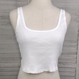 Old Navy Stretchy Ribbed Cropped Tank Top White-Medium Photo 0