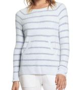 Barefoot Dreams  Blue Cozychic Lite Striped Raglan Pullover XL Photo 0