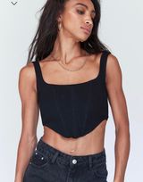 Princess Polly black corset bustier top Photo 0