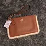 Coach Brown Leather Wristlet Photo 0