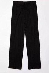 American Eagle Flowy Lightweight Drawstring Viscose Pants in Black Size L Photo 0