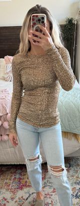 Gold Sequin Longsleeve  Photo 0