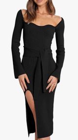 Petal & Pup Black Square Neck Dress Photo 0