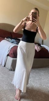 Satin Midi Skirt Photo 0