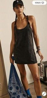 Hot Shot Mini Dress in Washed Black SMALL Photo 0