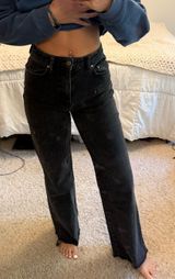Stradivarius  Jeans Black Straight-Leg Photo 0