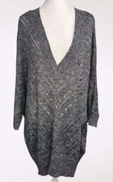 Torrid Gray Open Knit V-Neck Pullover Sweater Short Sleeve Size 2X Photo 0