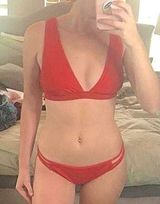 Red Swim Suit Set Photo 0