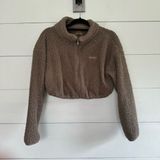 Skims Women’s Medium Brown Teddy Cropped Jacket Photo 0