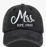 NEW Mr & Mrs Hats Bridal Shower Gifts Wedding Engagement Newlywed Baseball Cap Gray Photo 0