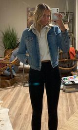 Fur Lined Denim Jacket Photo 0