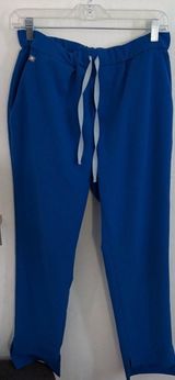 Blue Straight Leg Scrub Pants Size Medium Photo 0