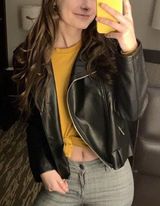 Forever 21 Black leather jacket  Photo 0