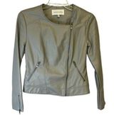 Cupcakes and Cashmere  stunning faux leather moto jacket size small Photo 0