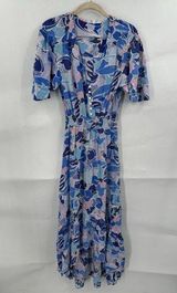 Able The Label Maxi Dress Women Small Blue Floral Bohemian Fairycore Whimsical Photo 0